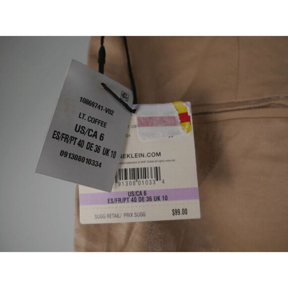 Anne Klein Women's Light Coffee Shimmer Twill Side Zip Pants Trouser  6 - Picture 4 of 8